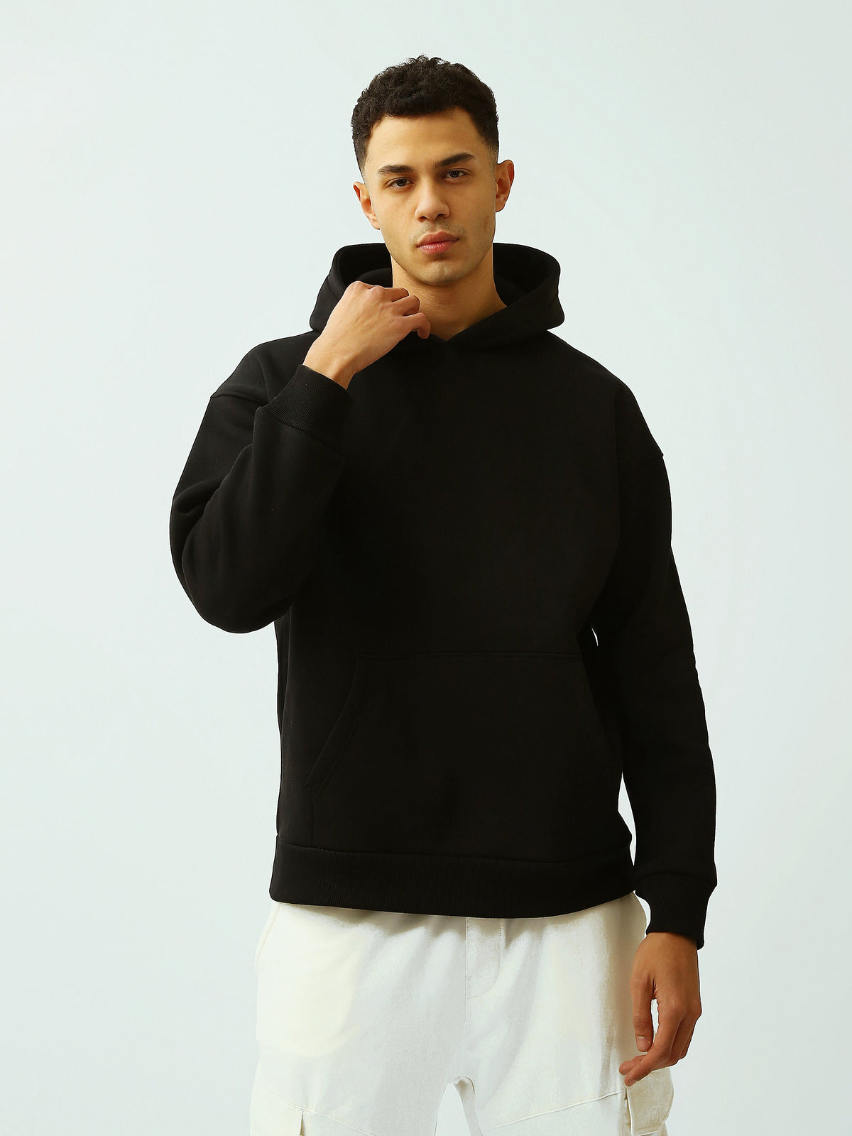 Sweat à Capuche Homme Oversize Uni avec Poche Kangourou - SWS26WHPK26556TM1