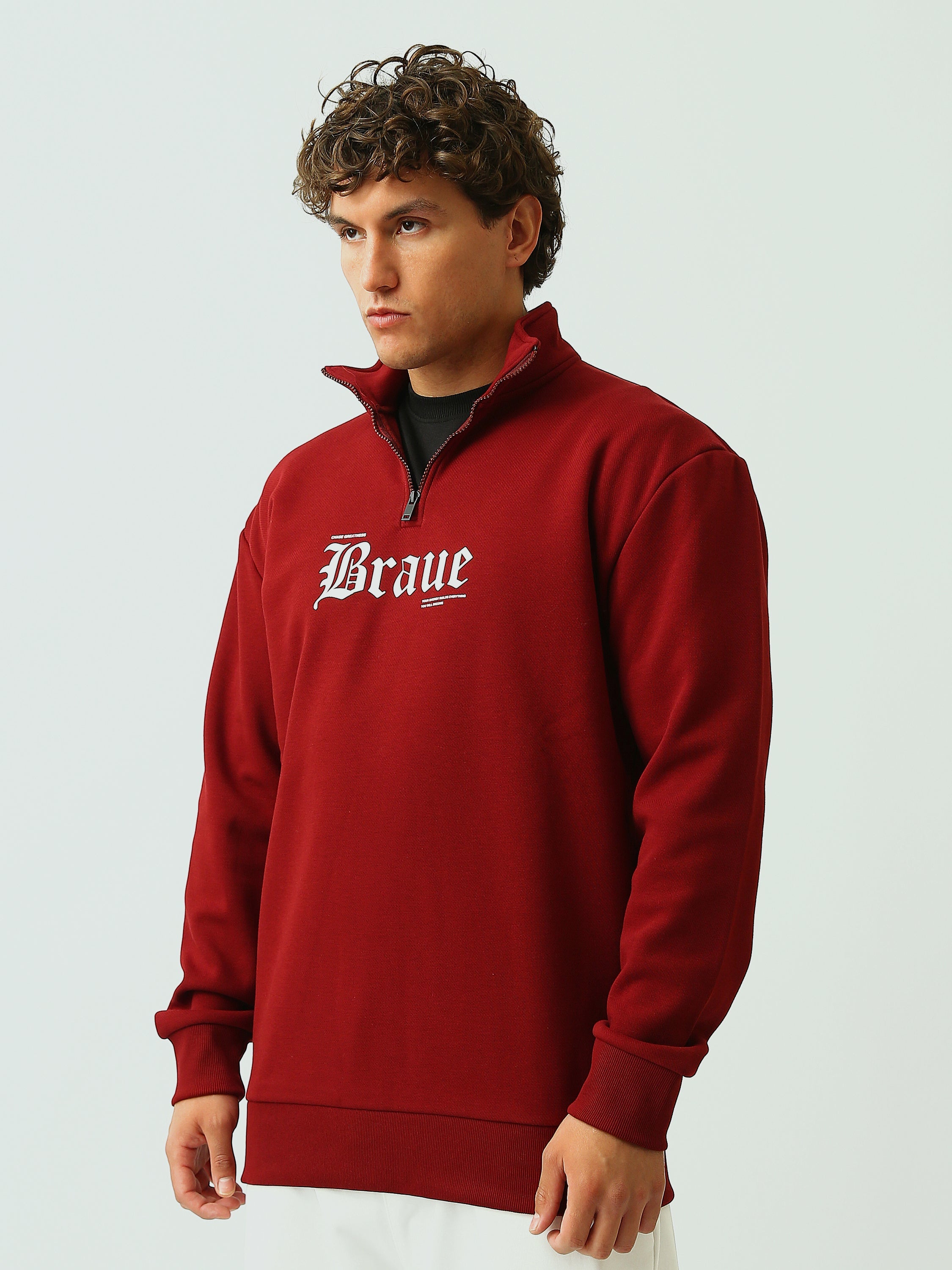 Sweat homme col montant zippé avec logo – Style urbain et confort premium - SWS26WQNK26591TM1