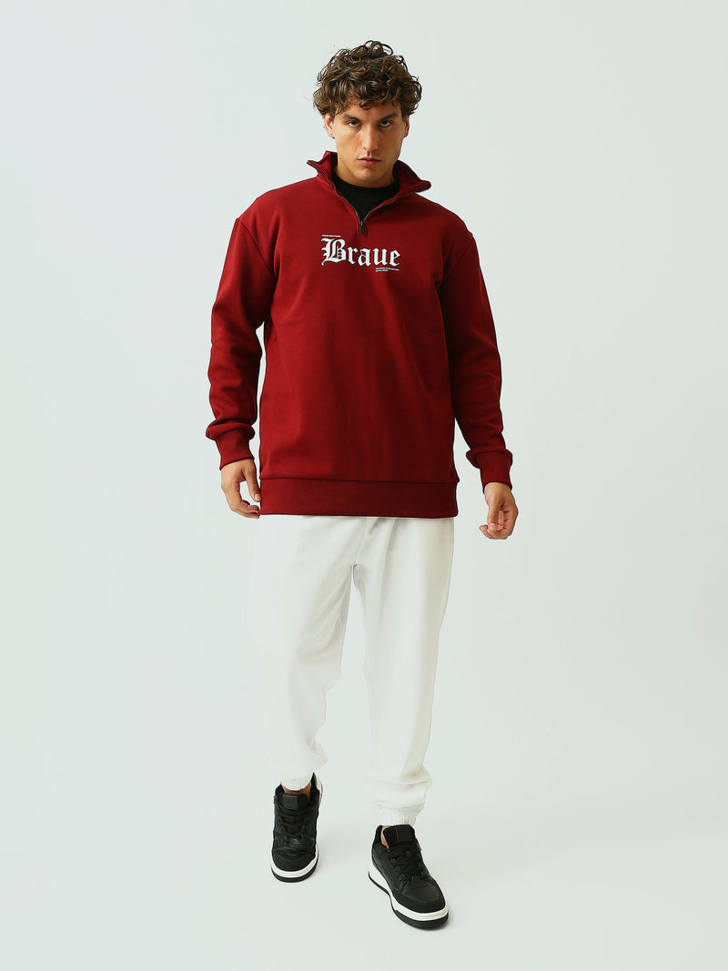Sweat homme col montant zippé avec logo – Style urbain et confort premium - SWS26WQNK26591TM1