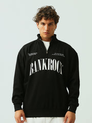 Sweat Homme Col Montant Zippé Oversize Imprimé BANKROCK - SWS26WQNL26440TM1