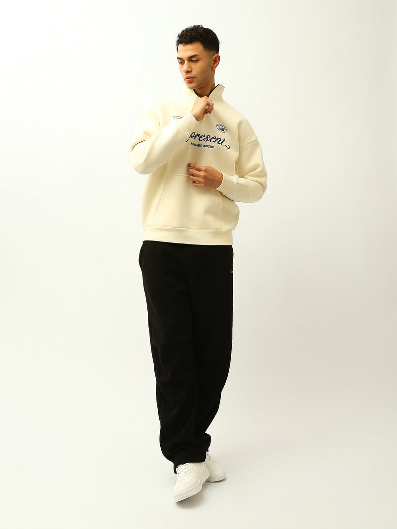 Sweat Homme à Col Montant Zippé avec Broderie – Style Streetwear - SWS26WQNL26577TM1