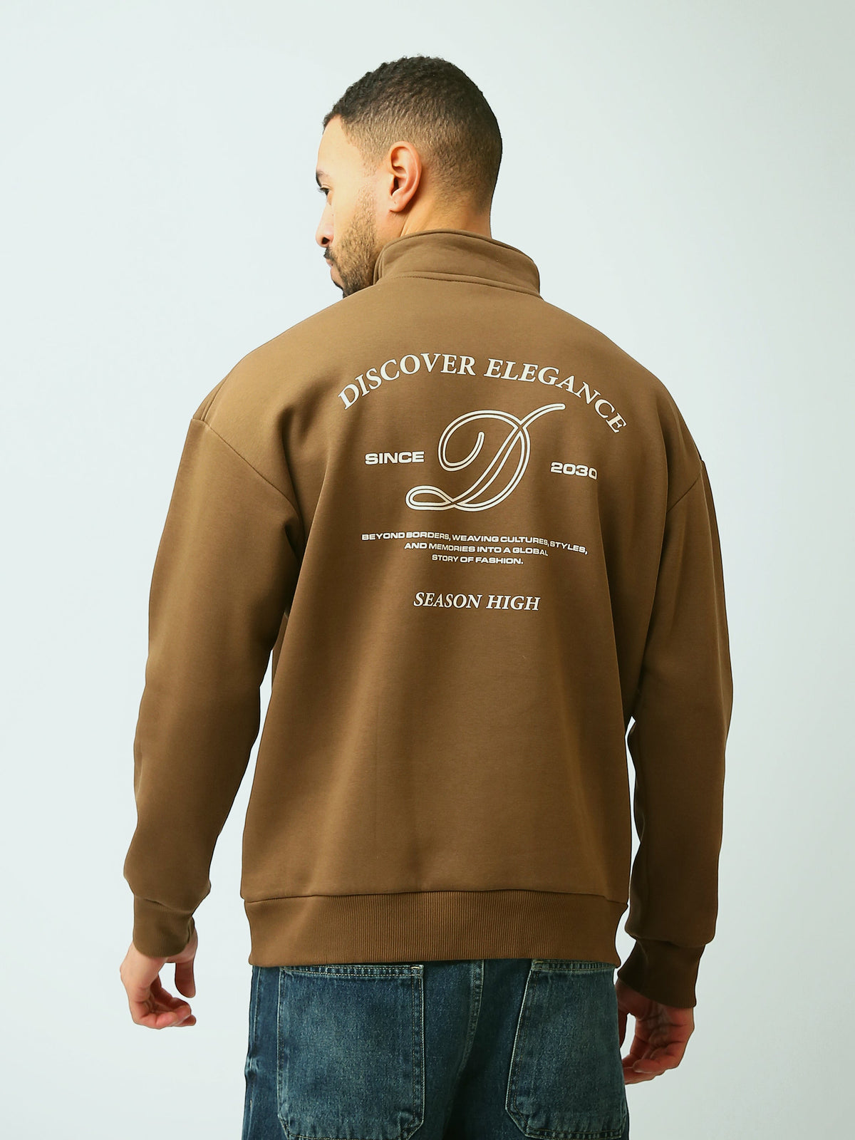 Sweat Homme Oversize à Col Montant Demi-Zippé – Style Casual - SWS26WQNL26579TM1