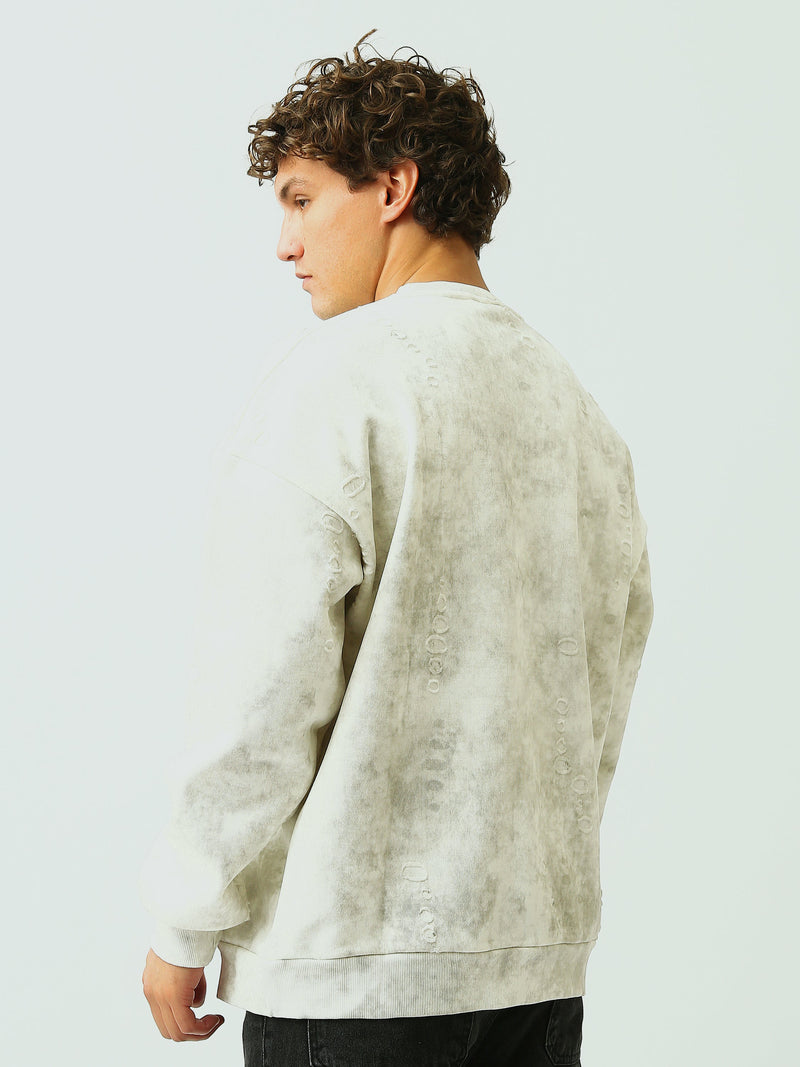 Sweat-shirt homme à col rond avec imprimé graphique – Style streetwear moderne - SWS26WRNL26449TM1