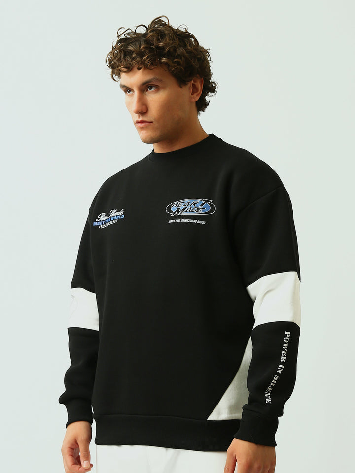 Sweatshirt Homme à Imprimés Graphiques – Style Streetwear Moderne - SWS26WRNL26508TM1