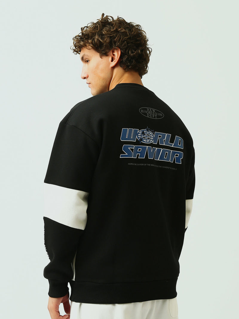 Sweatshirt Homme à Imprimés Graphiques – Style Streetwear Moderne - SWS26WRNL26508TM1