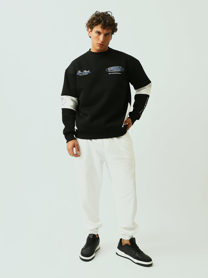 Sweatshirt Homme à Imprimés Graphiques – Style Streetwear Moderne - SWS26WRNL26508TM1