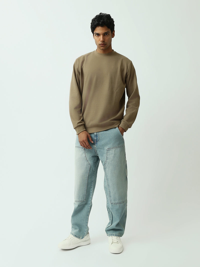 Sweatshirt homme à col rond – Design minimaliste et confort quotidien - SWS26WRPL26427TM1
