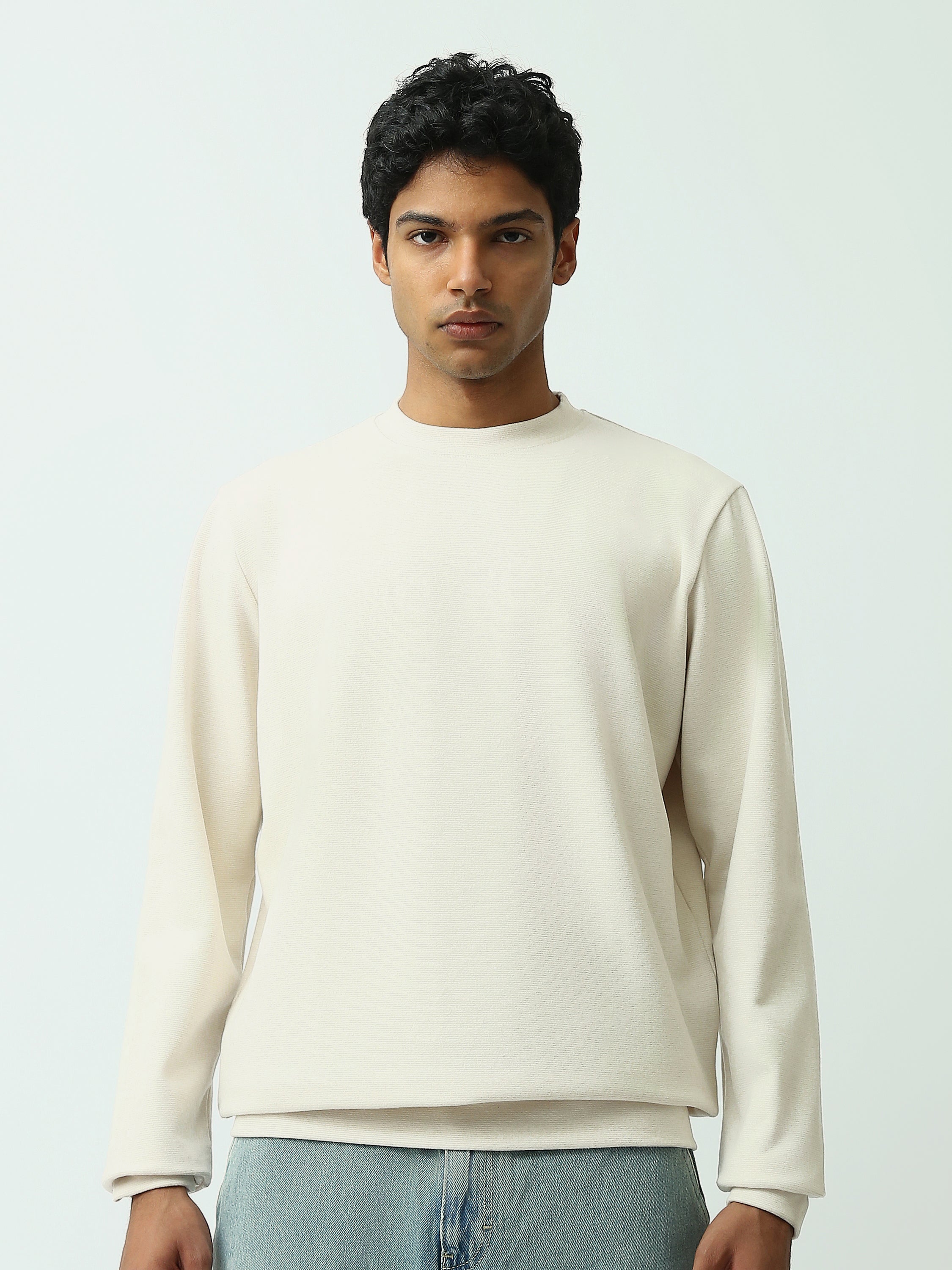 Sweatshirt homme à col rond – Design minimaliste et confort quotidien - SWS26WRPL26427TM1