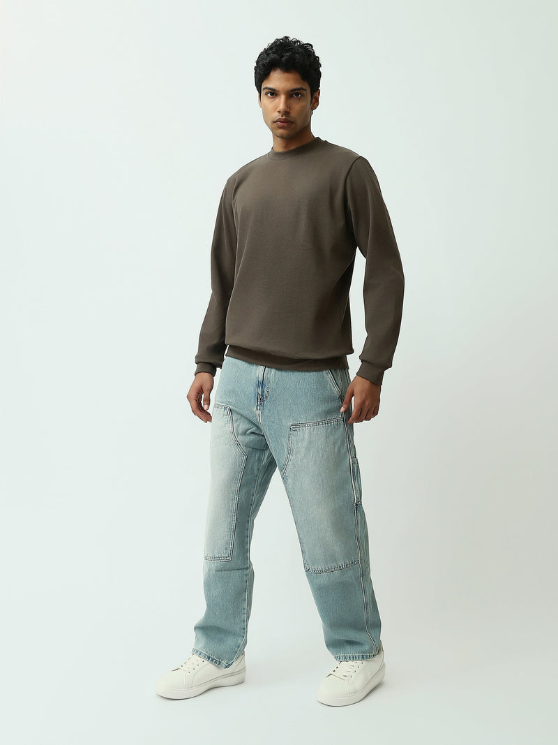 Sweatshirt homme à col rond – Design minimaliste et confort quotidien - SWS26WRPL26427TM1
