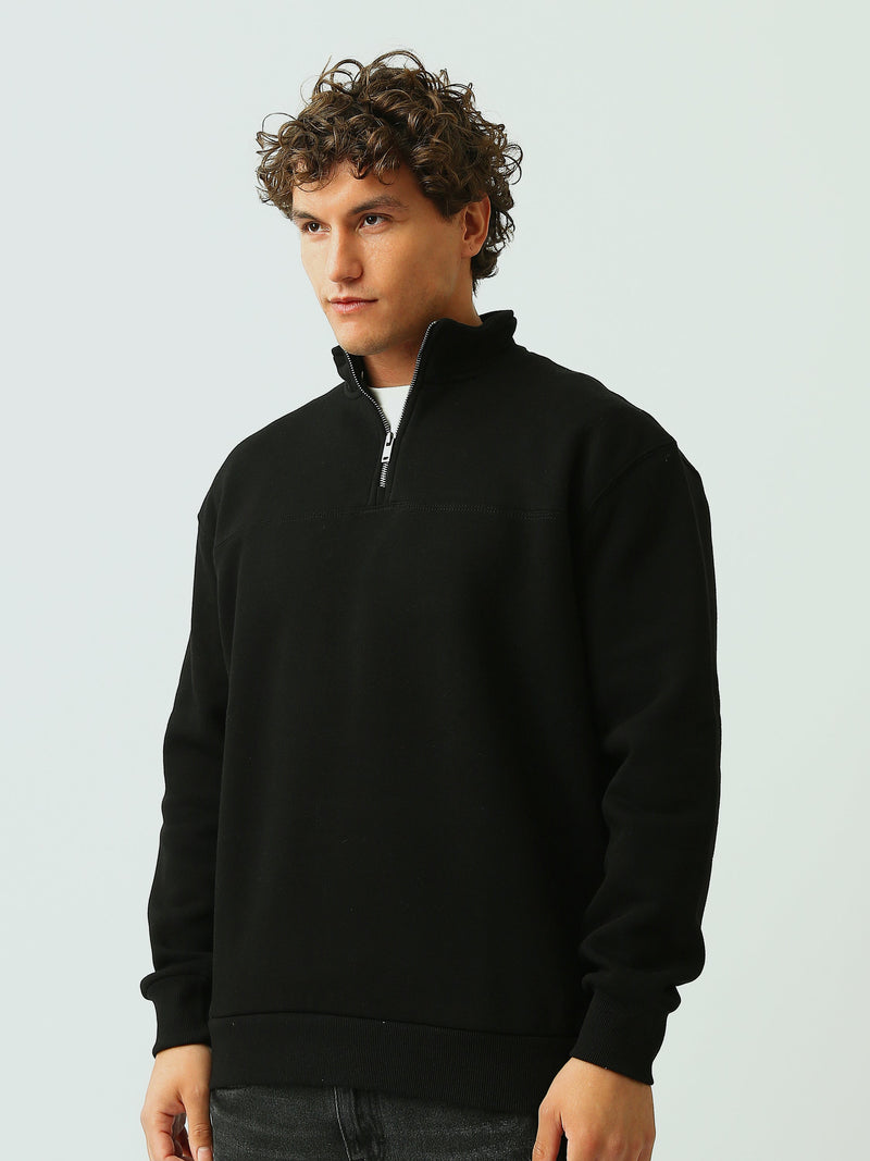 Sweat Homme Col Montant à Demi-Zip Oversize - SWS26WTPL26501TM1