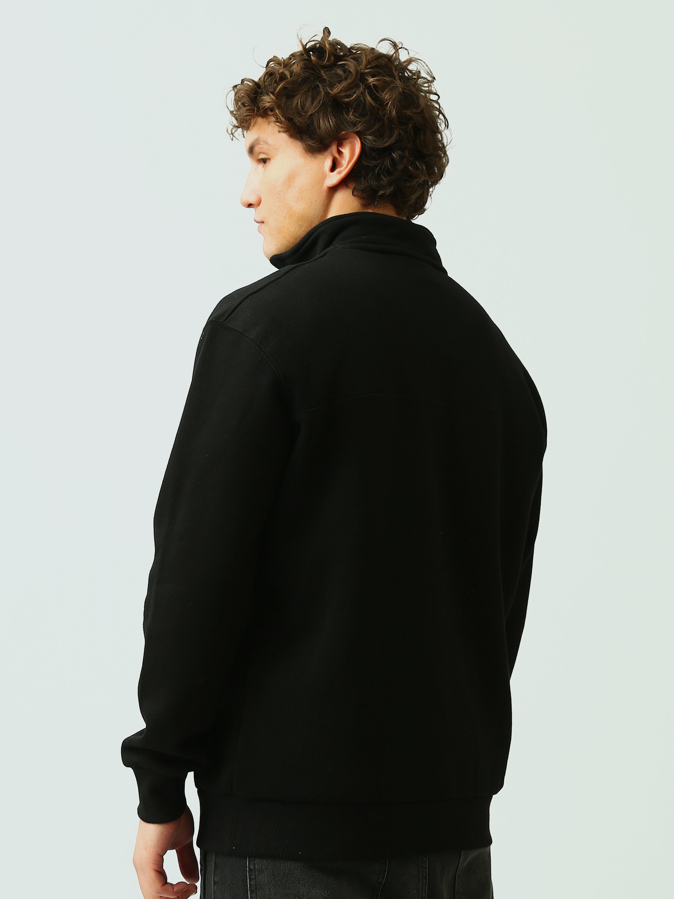 Sweat Homme Col Montant à Demi-Zip Oversize - SWS26WTPL26501TM1