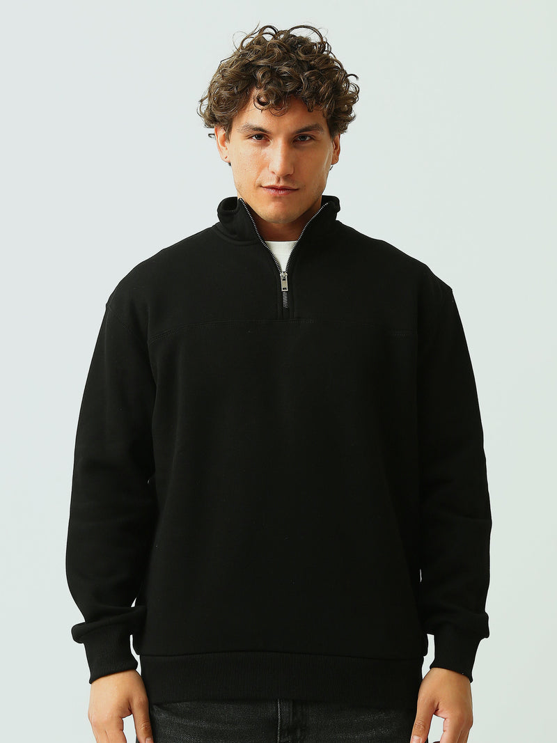 Sweat Homme Col Montant à Demi-Zip Oversize - SWS26WTPL26501TM1
