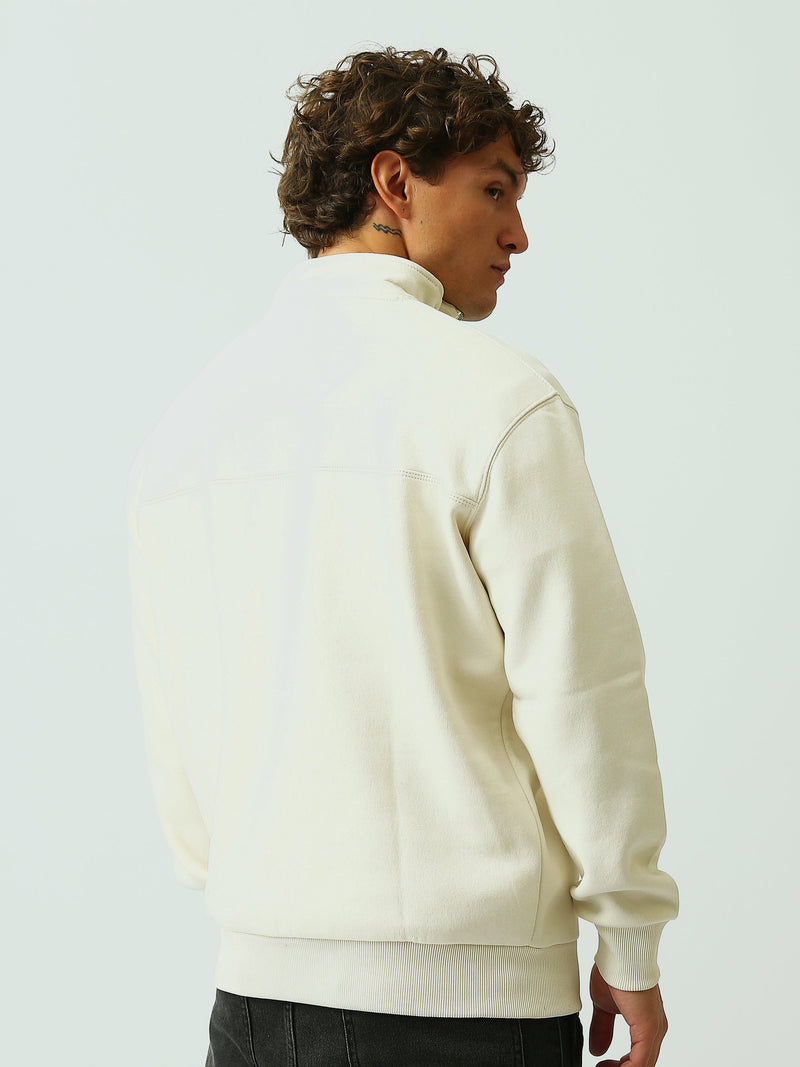 Sweat Homme Col Montant à Demi-Zip Oversize - SWS26WTPL26501TM1
