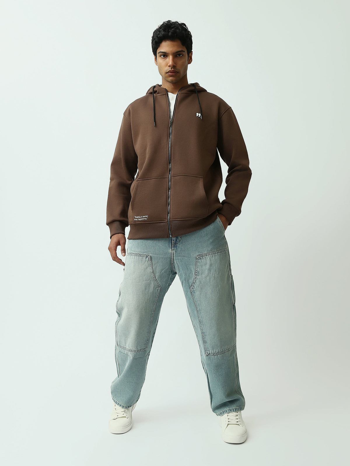 Sweat Zippé Homme à Capuche – Style Casual Moderne - SWS26WZNK26423TM1