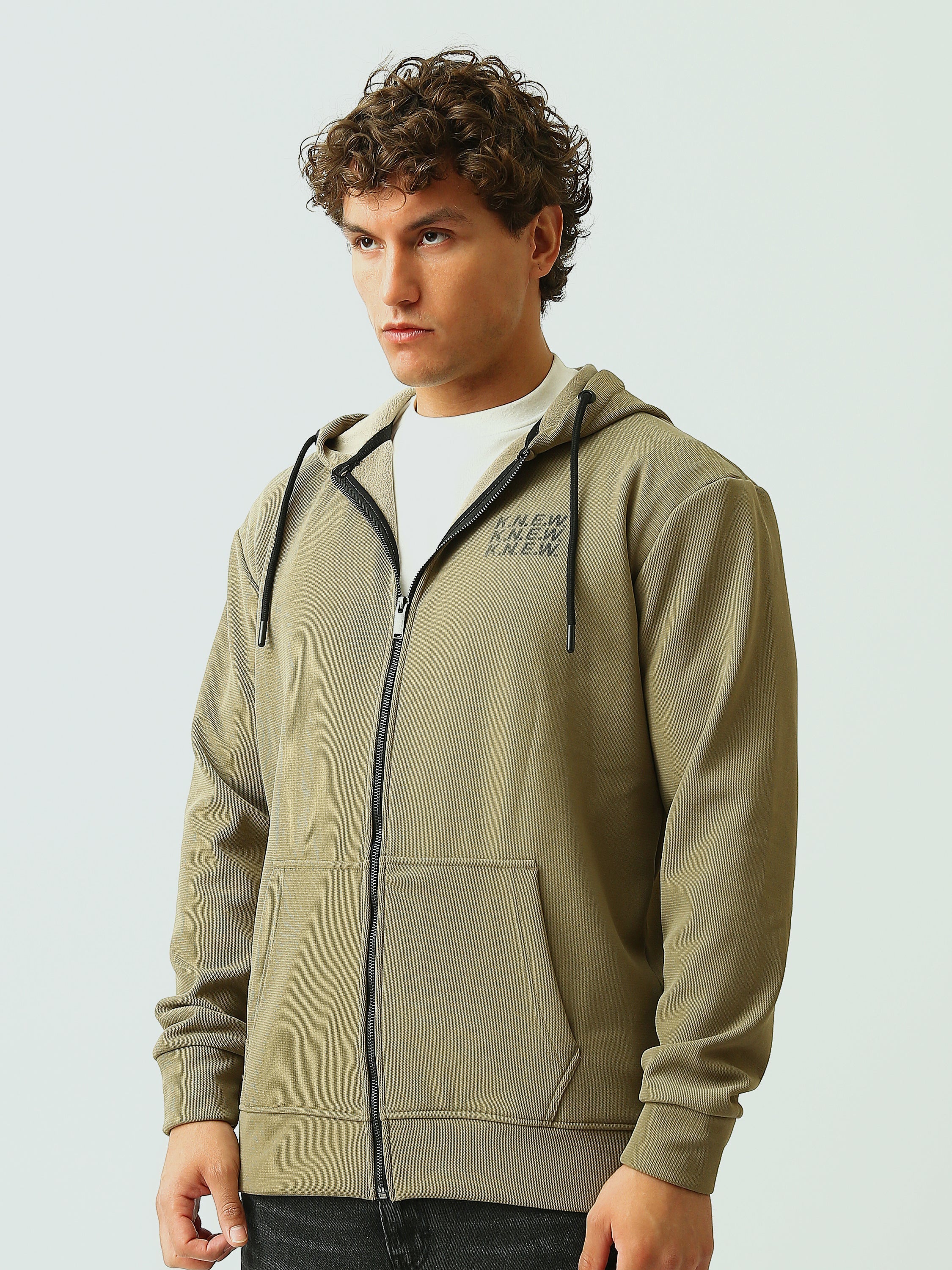 Sweat à Capuche Homme Zippé Oversize K.N.E.W - SWS26WZNK26438TM1