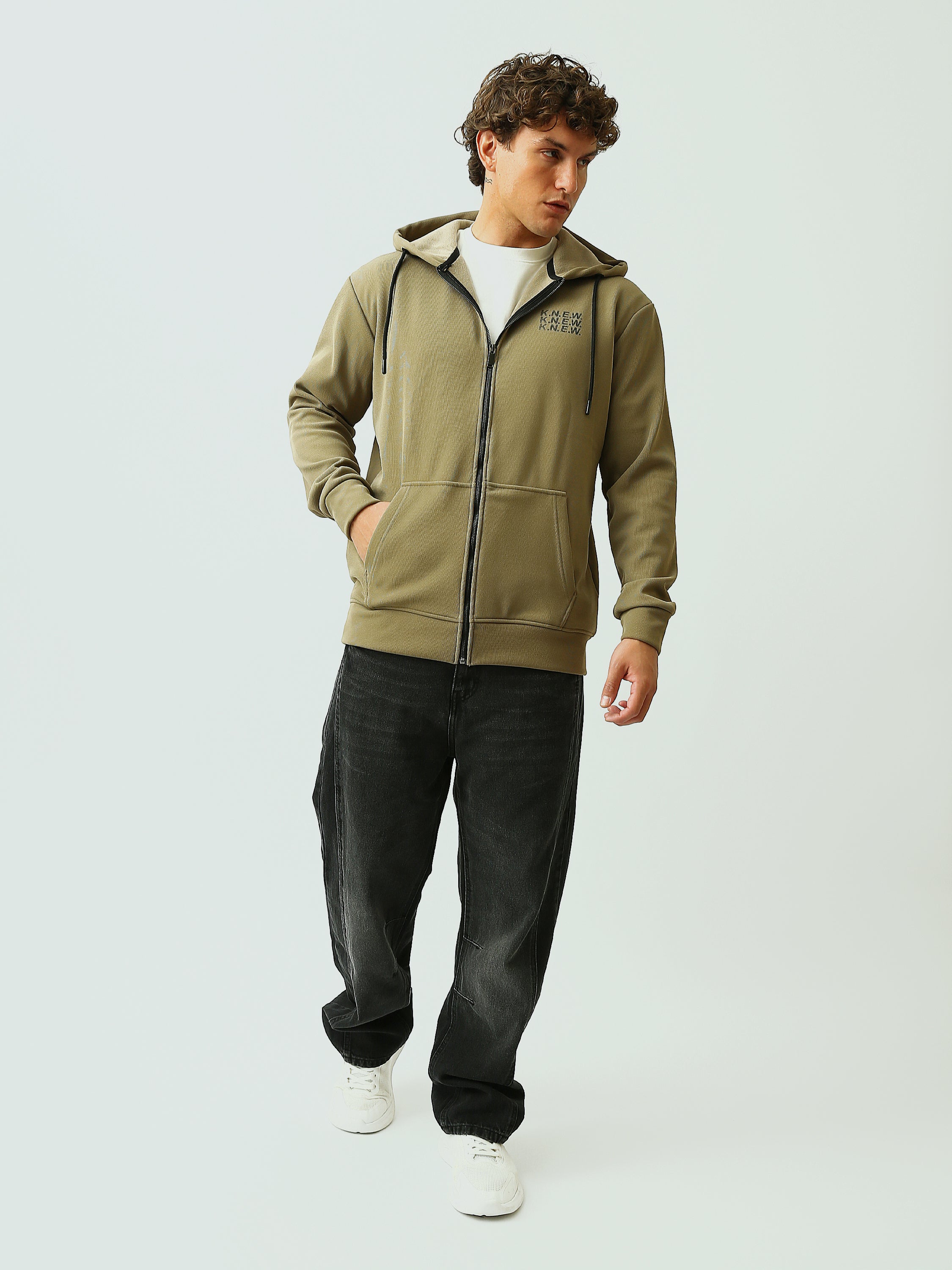Sweat à Capuche Homme Zippé Oversize K.N.E.W - SWS26WZNK26438TM1
