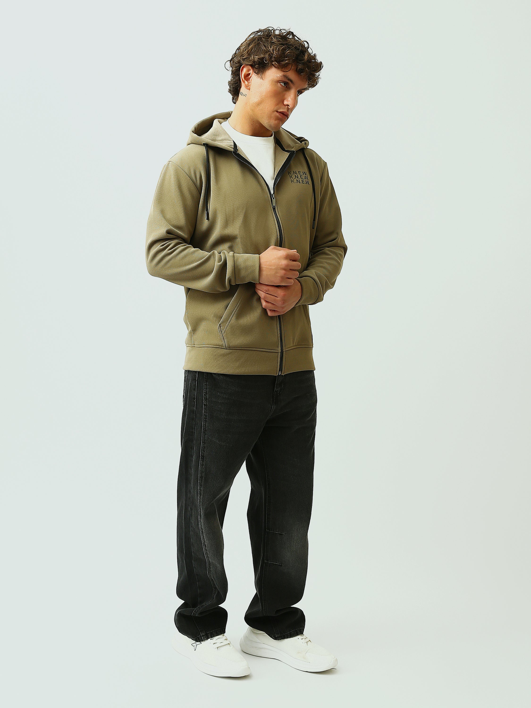Sweat à Capuche Homme Zippé Oversize K.N.E.W - SWS26WZNK26438TM1