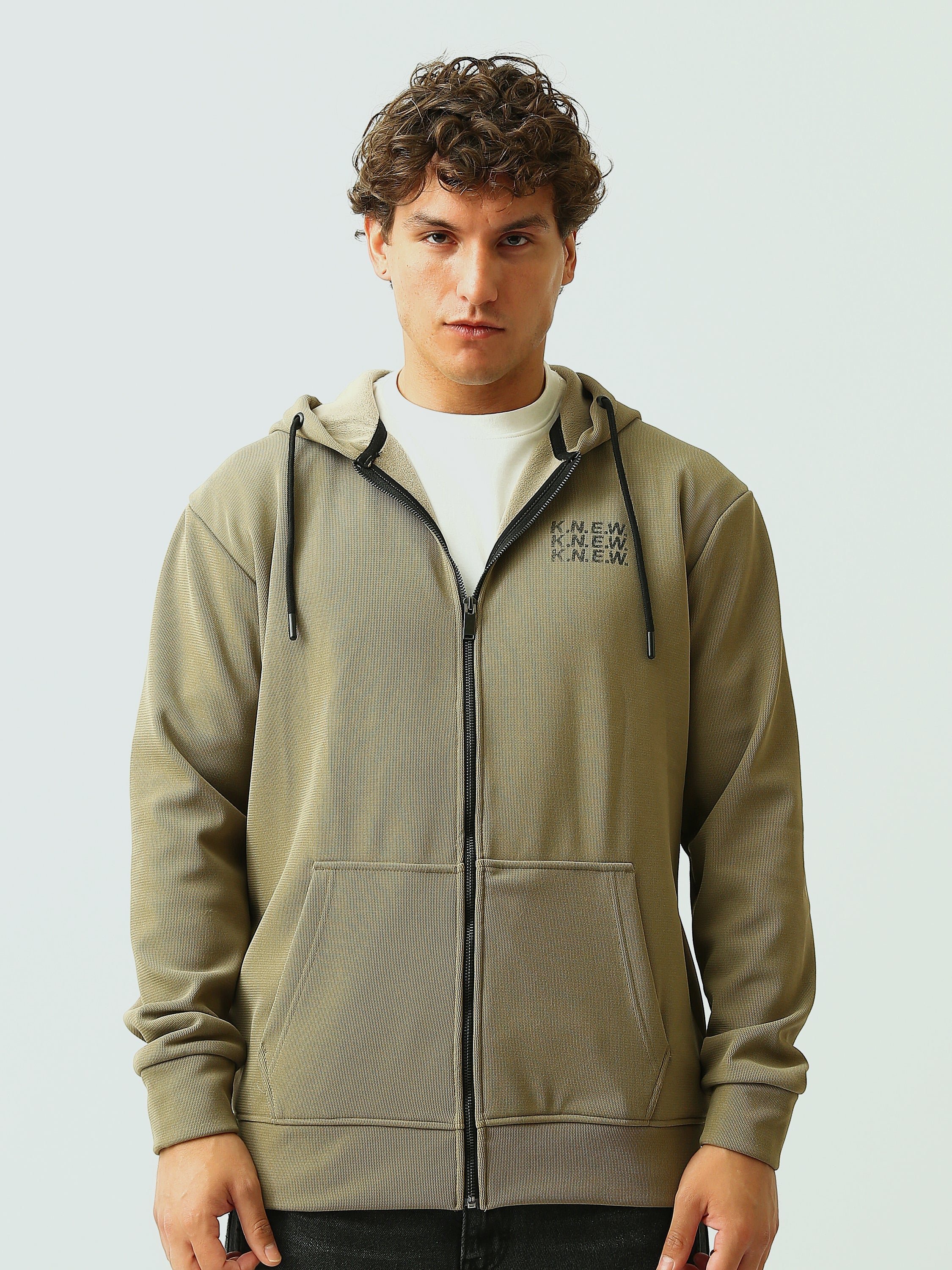 Sweat à Capuche Homme Zippé Oversize K.N.E.W - SWS26WZNK26438TM1