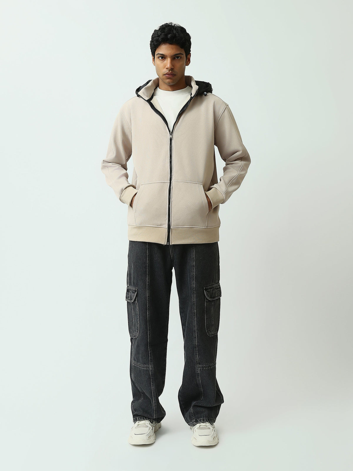 Sweatshirt Zippé Homme à Capuche – Style Casual Moderne - SWS26WZPK26422TM1
