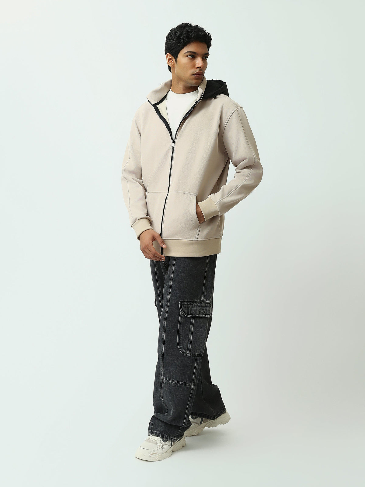 Sweatshirt Zippé Homme à Capuche – Style Casual Moderne - SWS26WZPK26422TM1