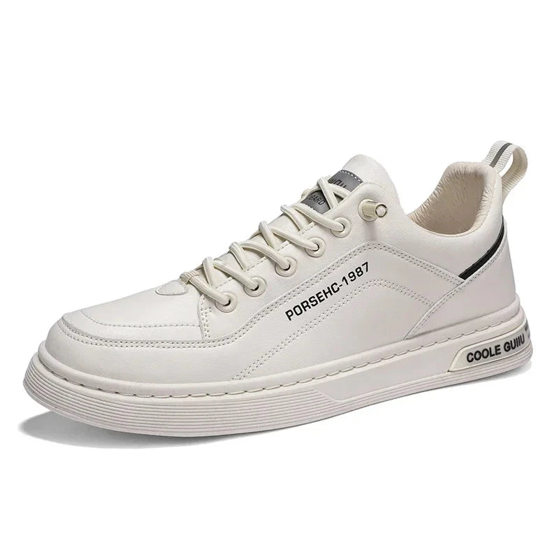 2025 New Trendy Versatile Cloth Shoes Men's Spring New Breathable White Shoes Men's Sports and Leisure Board Shoes Trendy Shoes MU Group