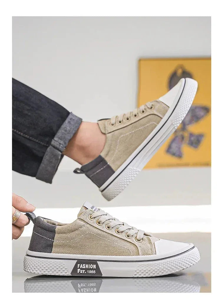 Chaussures Homme en Toile – Sneakers Skateboard Extérieures, Baskets Antidérapantes et Respirantes, Idéales pour la Marche et les Activités Casual