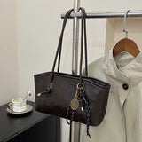 Sac à Main Femme Simple et Tendance – Sac à Bandoulière PU Cuir, Grand Sac Tote Multifonction