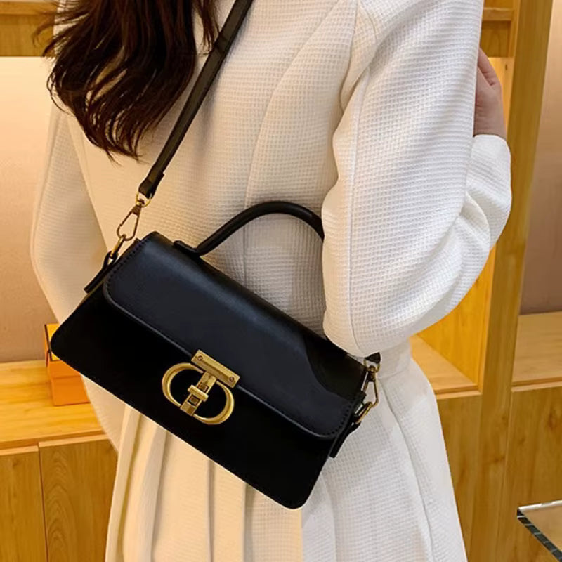 Sac à Main Femme Petit Cuir – Sac Armpit Vintage, Sac Bandoulière avec Chaîne et Fermeture à Zip et Boucle - Justyol