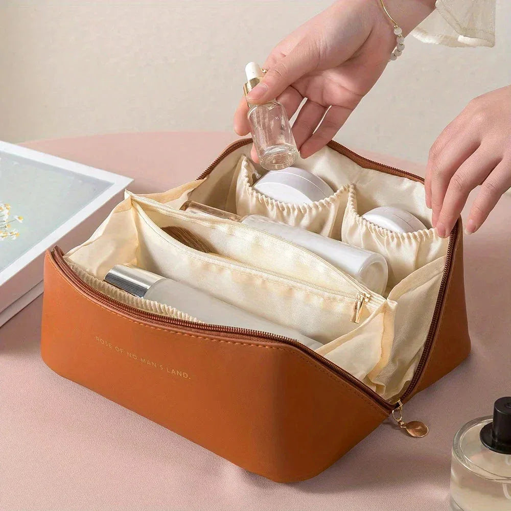 Organisateur de Maquillage Femme – Trousse de Voyage Cosmétique de Luxe, Sac de Rangement pour Cosmétiques avec Fermeture à Zip - Justyol