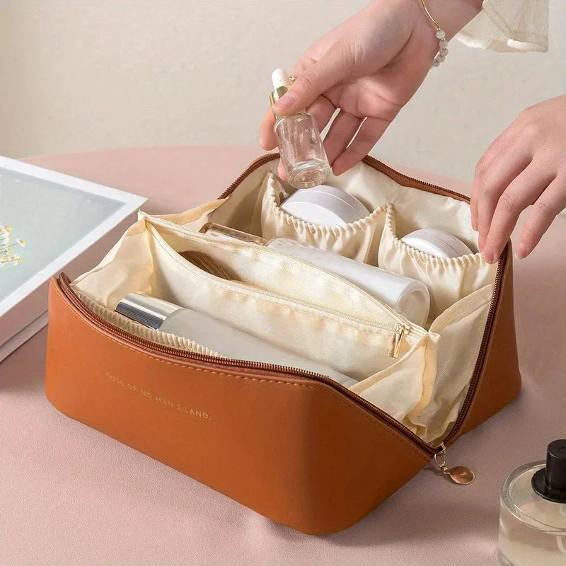 Organisateur de Maquillage Femme – Trousse de Voyage Cosmétique de Luxe, Sac de Rangement pour Cosmétiques avec Fermeture à Zip