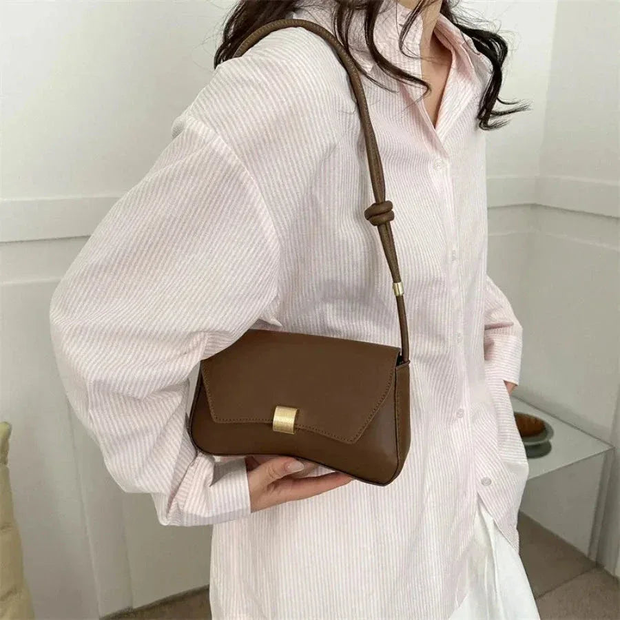 Sac à Main Femme Tendance – Sac Bandoulière Retro avec Appliques, Sac Crossbody Mini, Sac Sous l'Aisselle Élégant - Justyol