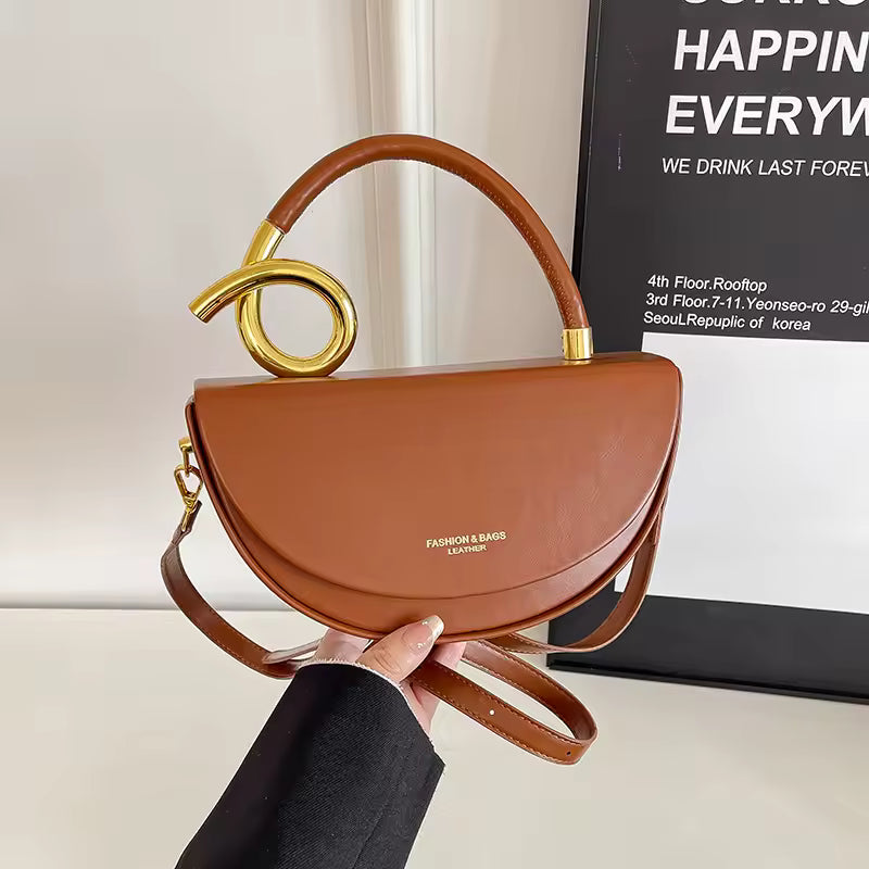 Sac Épaule Femme Rétro – Sac Bandoulière Élégant à Couleur Unie