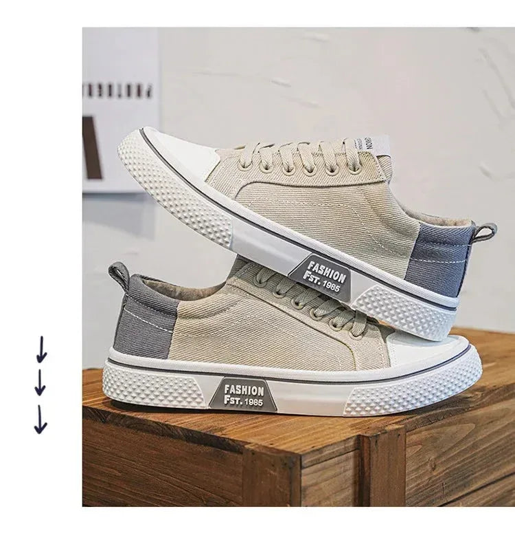Chaussures Homme en Toile – Sneakers Skateboard Extérieures, Baskets Antidérapantes et Respirantes, Idéales pour la Marche et les Activités Casual