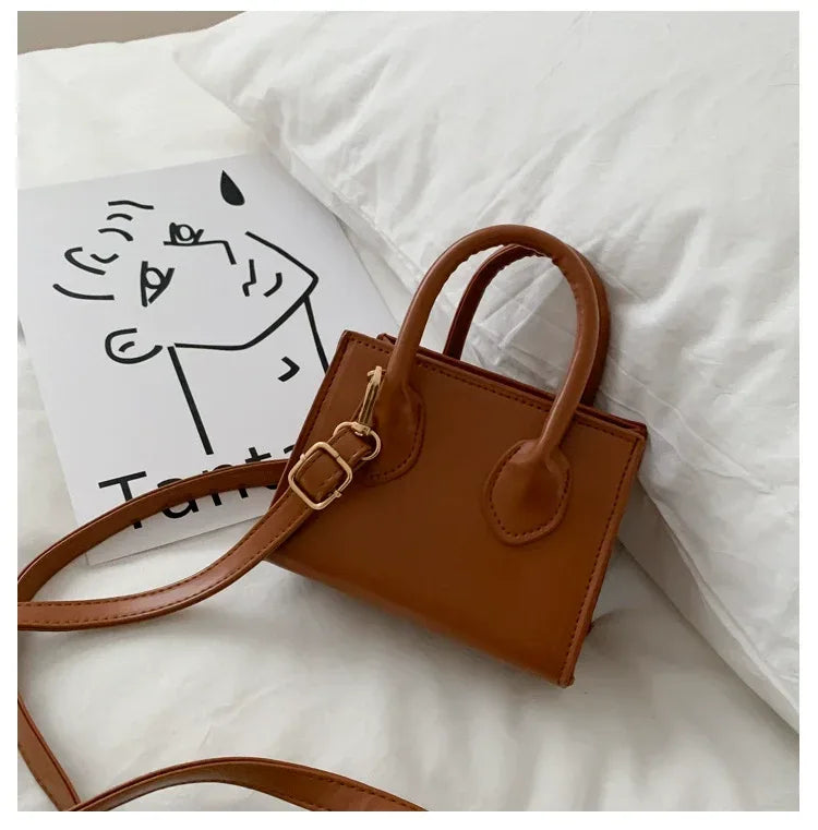 Mini Sac à Main Femme – Sac Rétro Carré, Sac à Bandoulière et Messenger Élégant et Polyvalent - Justyol