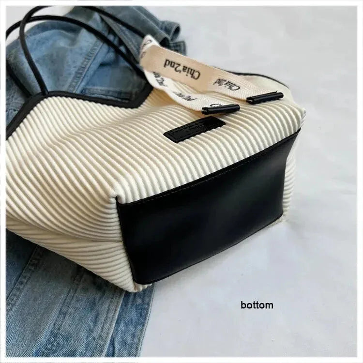 Sac à Main Femme Style Coréen – Sac Tote Casual en Canvas, Sac Bandoulière Commuter et Sac Élégant