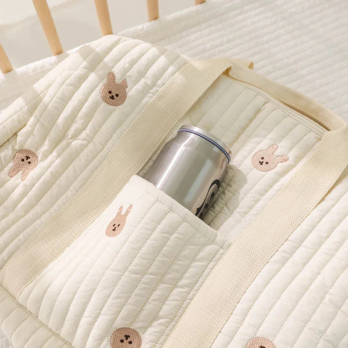 Sac à Main Maman Brodé – Sac de Rangement Grande Capacité, Sac de Voyage Multifonctionnel pour Maman - Justyol