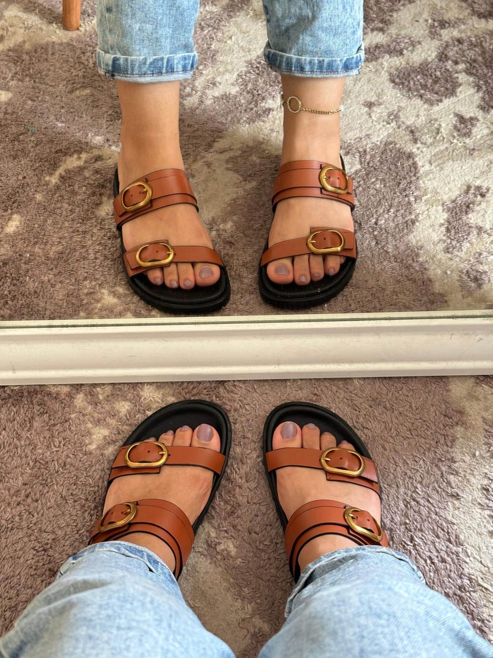Sandale femme EN CUIR VÉRITABLE – op213