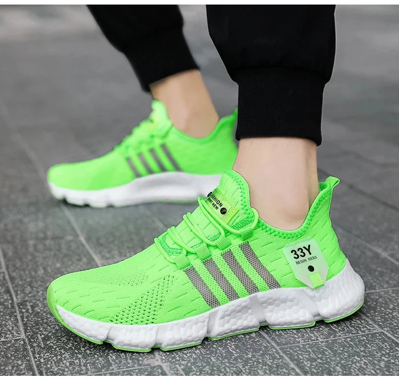 Breathable Mesh Men Shoes Trendy Lightweight Walking Flats Plus Size Male Tennis Sneakers Outdoor Running Fitness Shoes 2024 MU Group