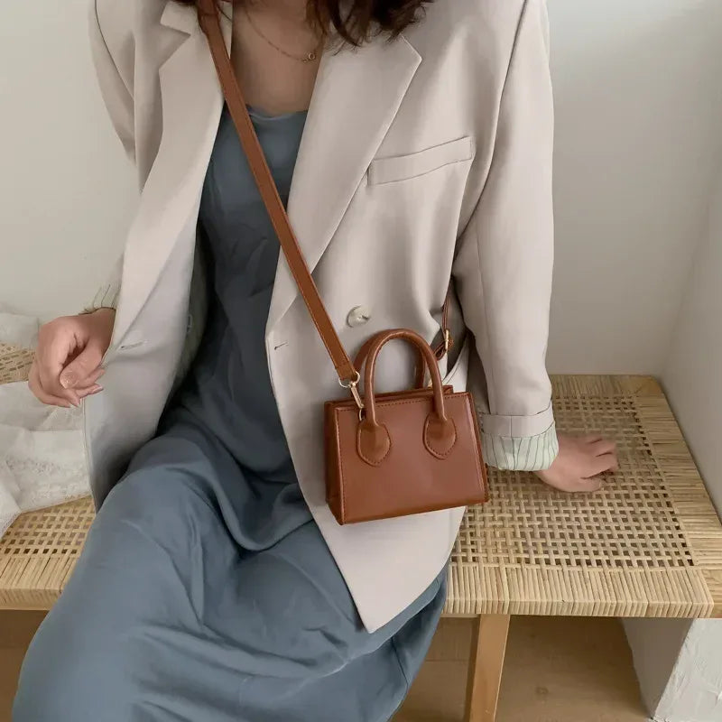 Mini Sac à Main Femme – Sac Rétro Carré, Sac à Bandoulière et Messenger Élégant et Polyvalent - Justyol