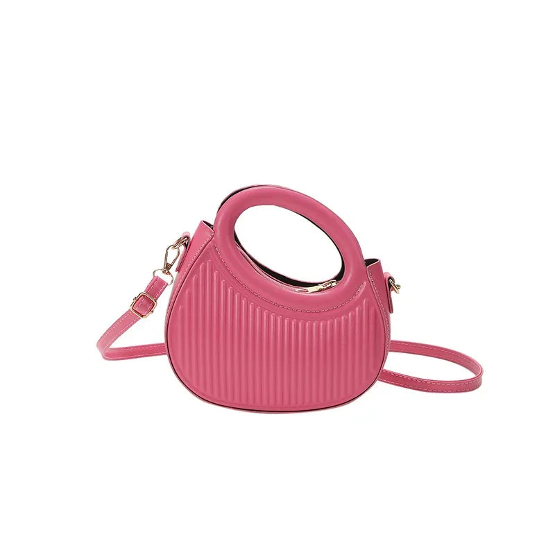 Sac à Main Femme – Sac Sous l'Aisselle Plissé, Sac Bandoulière en Silhouette Selle