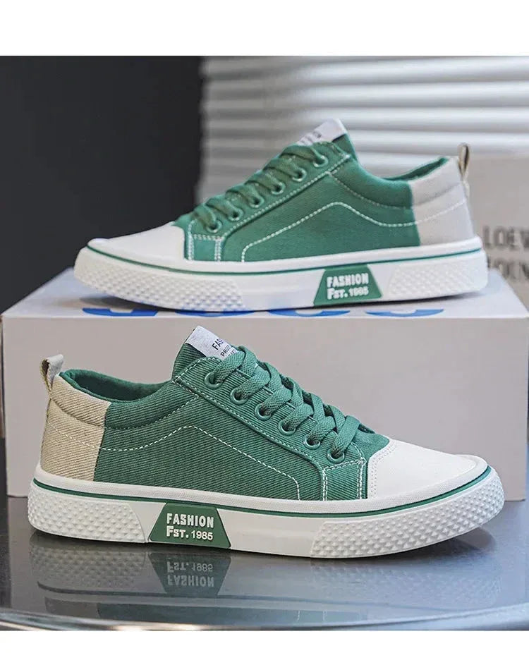 Chaussures Homme en Toile – Sneakers Skateboard Extérieures, Baskets Antidérapantes et Respirantes, Idéales pour la Marche et les Activités Casual