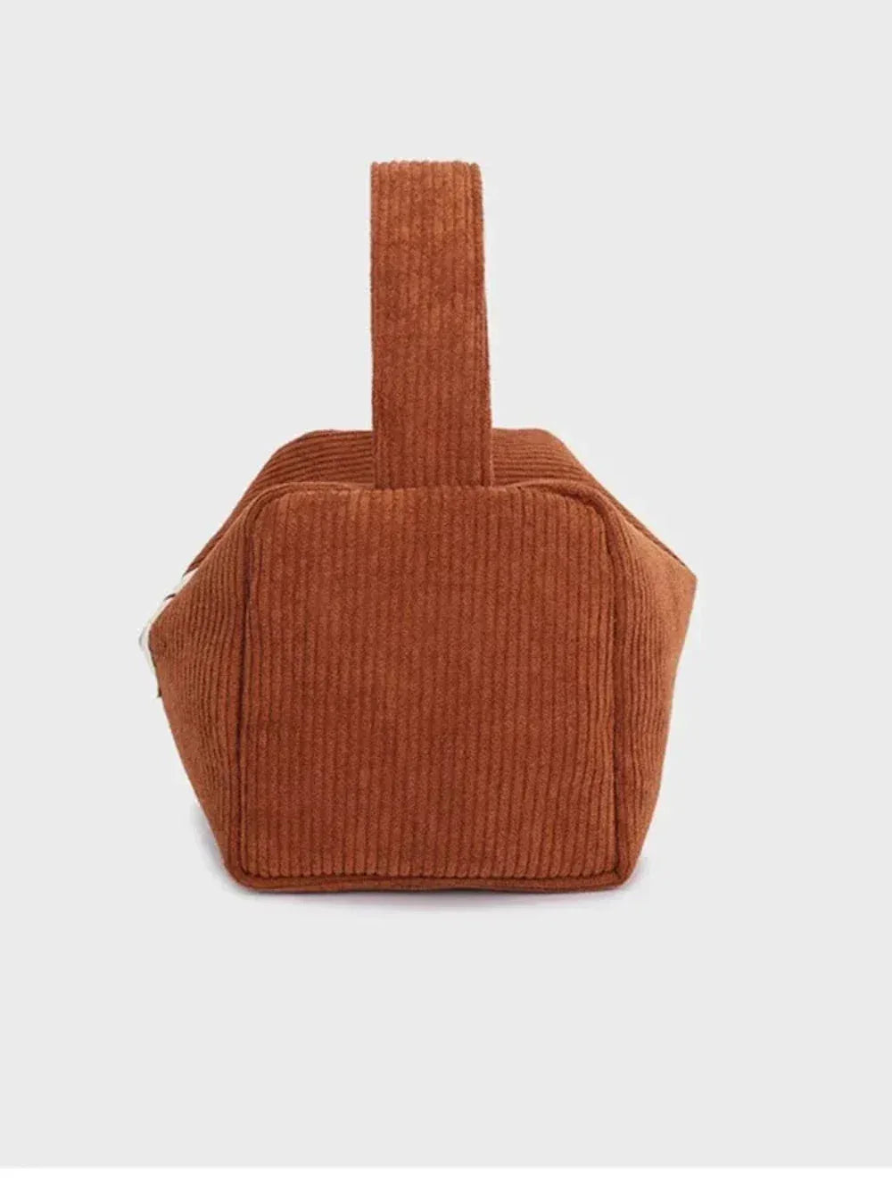 Sac à Maquillage Femme – Sac Cosmétique en Corduroy Doux, Sac Tendance Large Capacité avec Poignée - Justyol