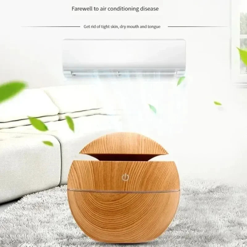 Mini humidificateur d'air électrique à ultrasons USB, pulvérisateur de brume fraîche, diffuseur d'arômes, supporter ficateur d'huiles essentielles, parfum, bois, maison, Mars