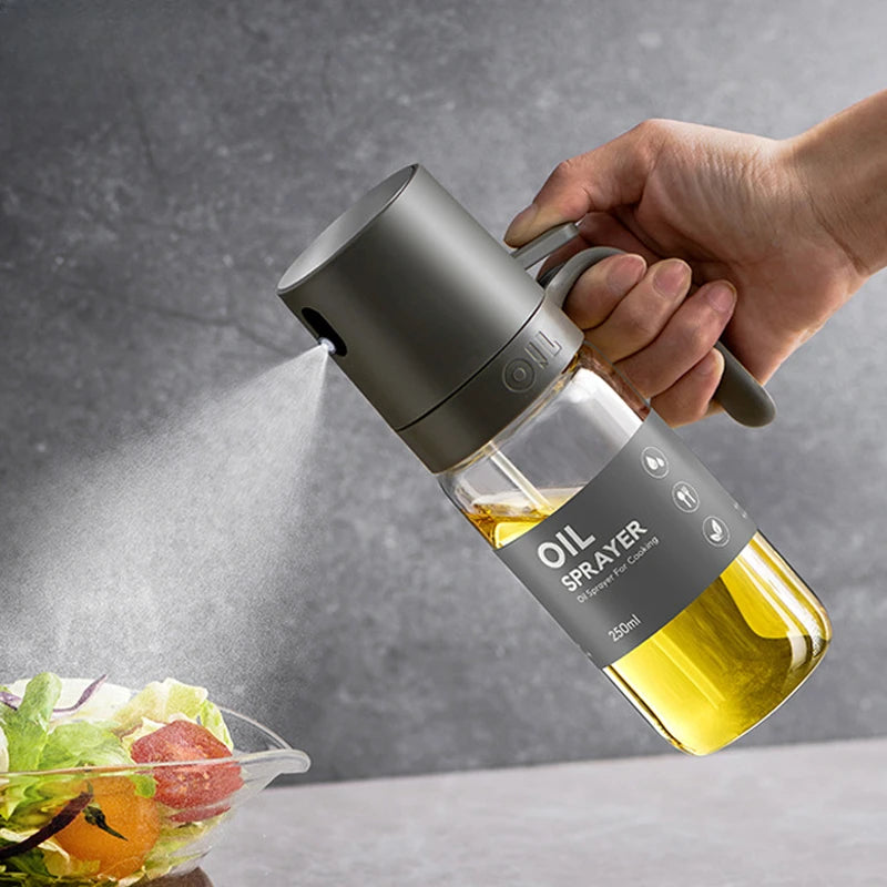 Vaporisateur d'huile en verre borosilicate, 250ml, pulvérisateur d'huile d'olive, brumisateur pour friteuse à air, cuisson de salade