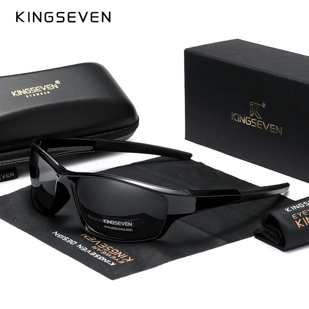 Véritable KINGSEVEN Nouveau Design 2024 Hommes de Sport lunettes de Soleil Polarisées Femmes UV Lentille