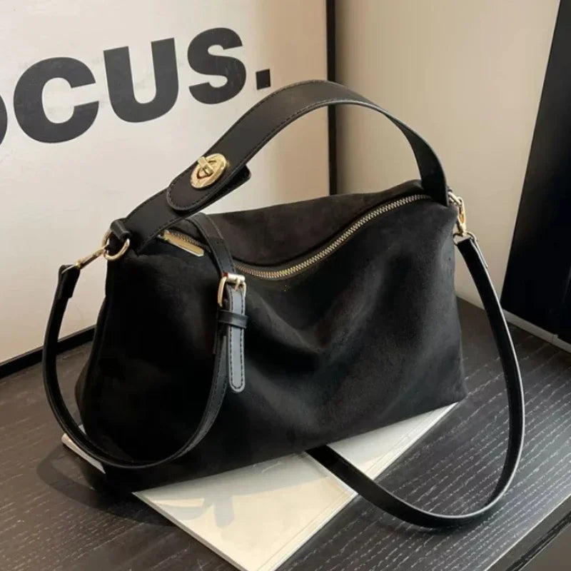 Sac à Main Femme Grande Capacité Rétro – Sac Bandoulière et Tote 2025, Sac à Épaule Texturé Mat et Élégant