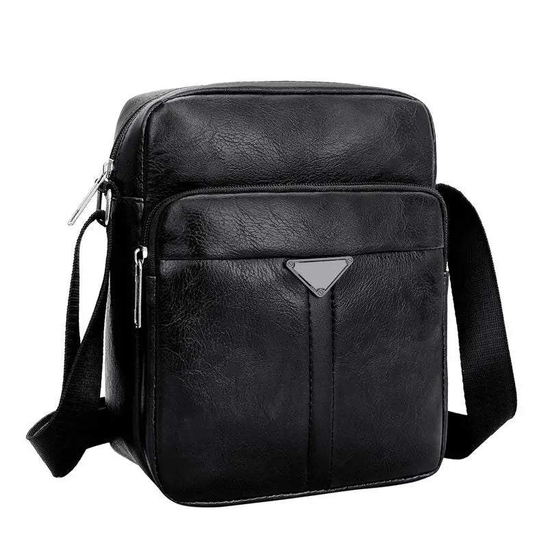 Sac Messenger Homme Vertical en Cuir PU – Sac Bandoulière Business Casual Style Coréen