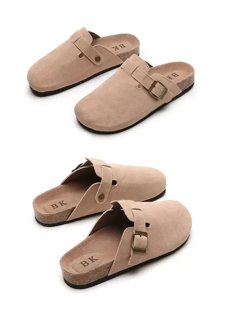 Chaussons Femme Fermés – Sandales à Semelle Plate, Sabots Vintage de Jardin, Tongs Mode 2024 - Justyol