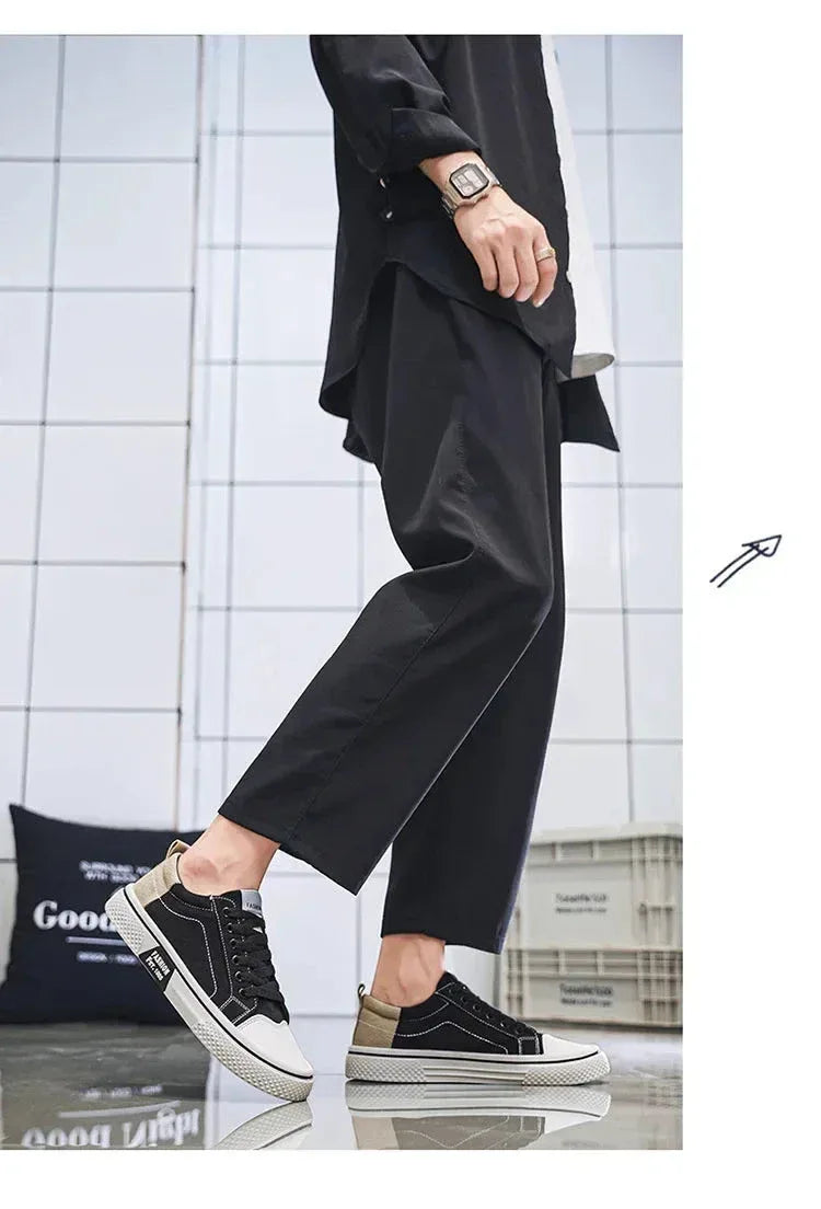 Chaussures Homme en Toile – Sneakers Skateboard Extérieures, Baskets Antidérapantes et Respirantes, Idéales pour la Marche et les Activités Casual