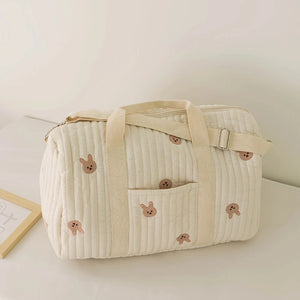 New Embroidered Mom Bag Storage Bag Large Capacity Mommy Travel Bag Fashion Multi-functional Handbag Lightweight Diagonal MU Group